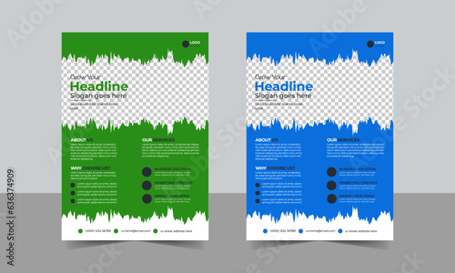 Corporate colorful business flyer template design set, abstract business flyer design, vector template design or business poster template design illustration