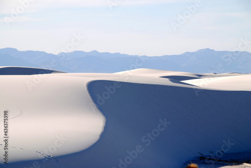 white sand dunes at late afternoon in White Sands National Park