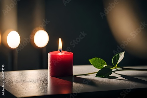 burning candle in the dark