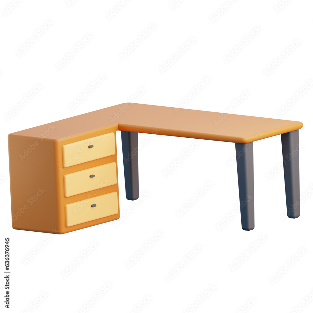 3d manager desk with isolated background 3d manager desk with isolated background