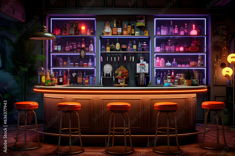 interior of a bar
