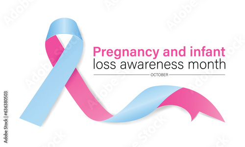 Pregnancy and infant loss awareness month (SIDS) is observed every year in October. banner, poster, design.