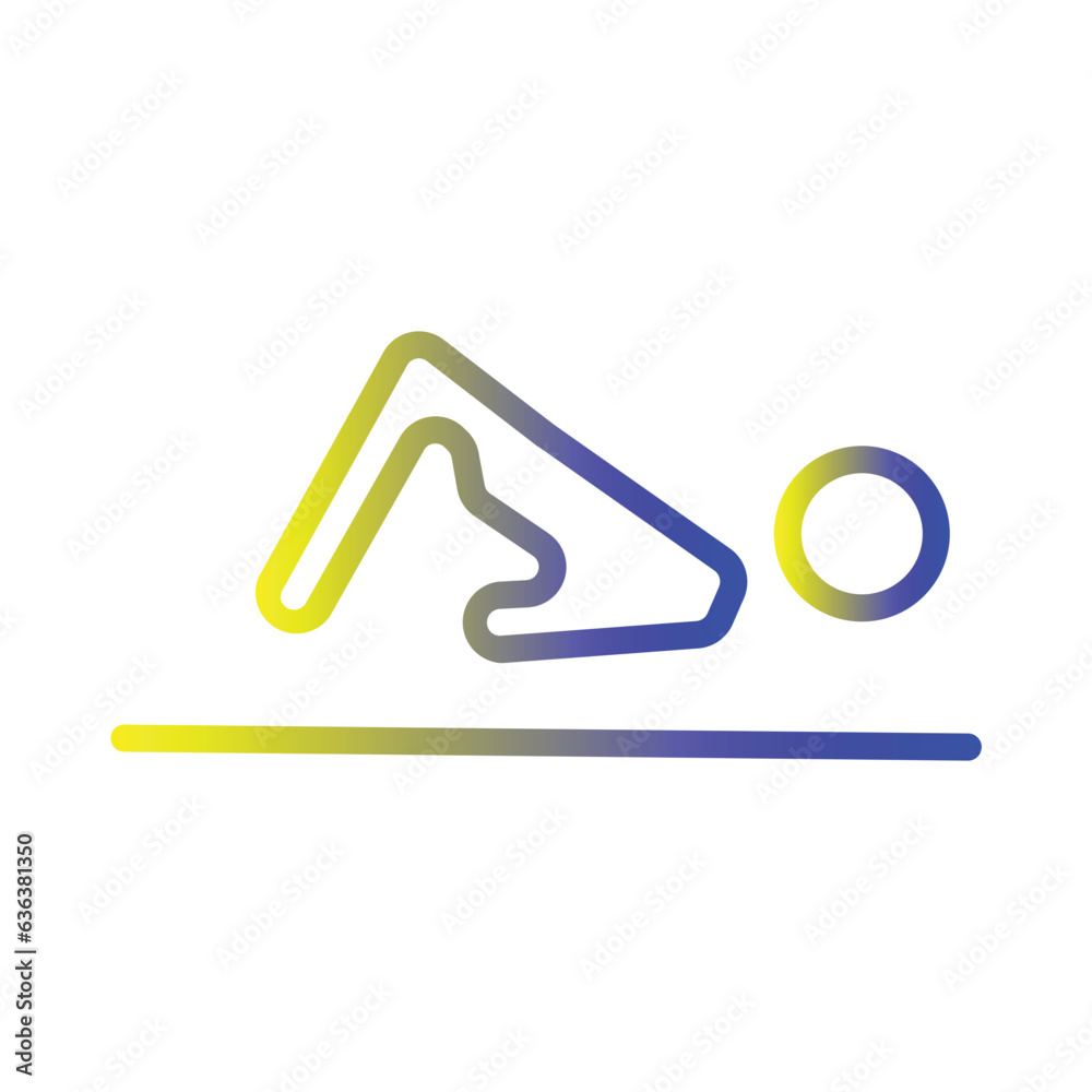 Exercise Fitness Workout Gradient Line Icon Exercise Fitness Workout Gradient Line Icon