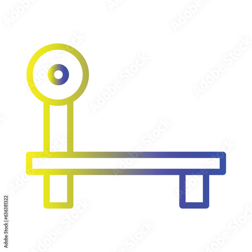 Bench Fitness Gym Gradient Line Icon