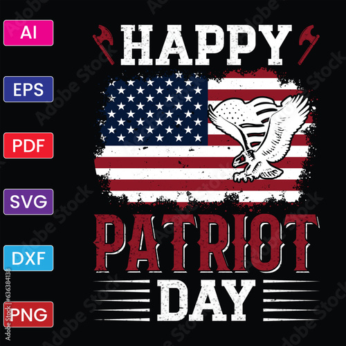 HAPPY PATRIOT DAY T SHIRT DESIGN