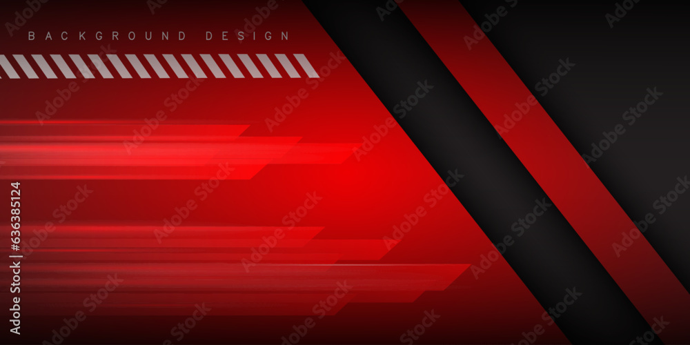 Obraz premium red background vector overlapping layers on dark space for background design