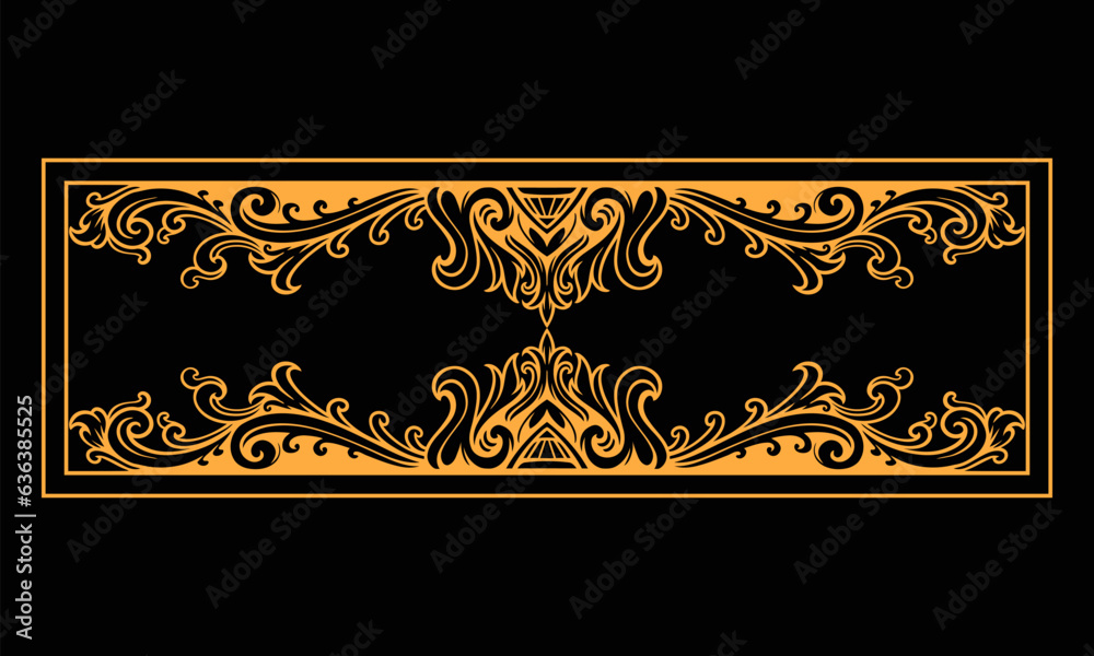 Ornament floral design element for frame, border, and wedding with vintage style Ornament floral design element for frame, border, and wedding with vintage style