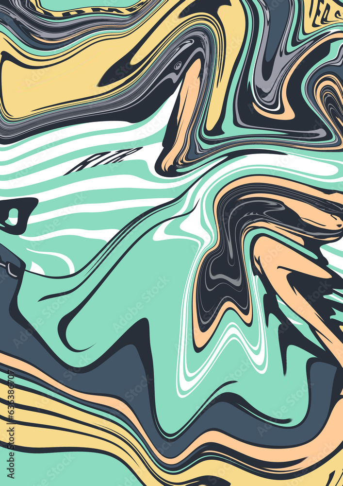 Obraz premium Liquid Fluid abstract background illustration