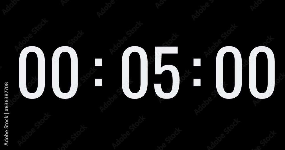 running time for recording video or playing video, transparent background in mov format.
