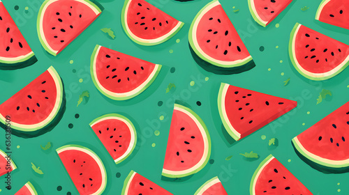 seamless background with watermelon