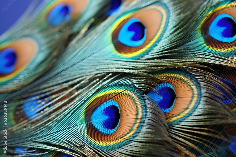 Fototapeta premium peacock feather close up