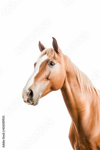A beautiful horse photo, white background © Hype2Art