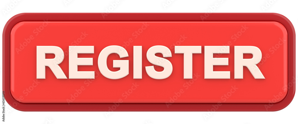 Register button. 3D button. 3D illustration. Register button. 3D button. 3D illustration.