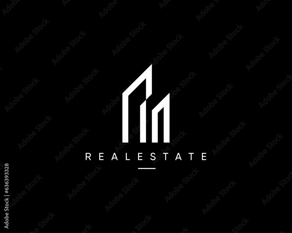 Building and architecture logo design template. Abstract design for cityscape, skyscrapers, structure, planning, residence, property and real estate.