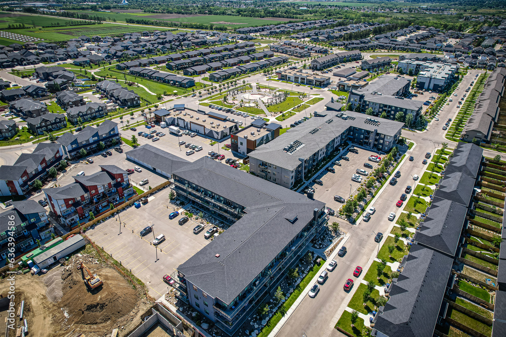 Sweeping Aerial View of Evergreen, Saskatoon, Saskatchewan