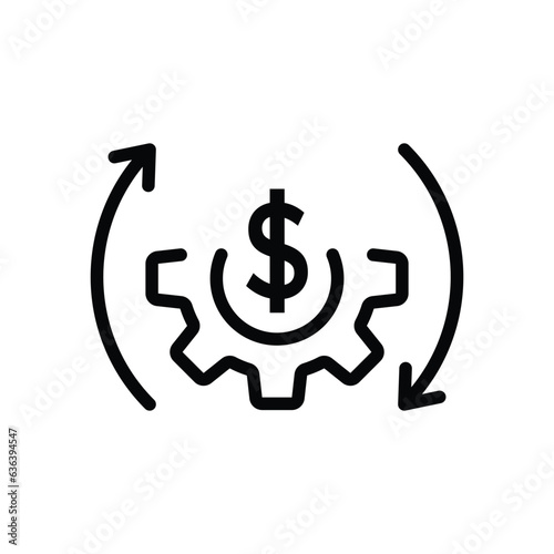 easy transaction icon or fintech service sign. linear trend modern financial tech management logotype graphic design element isolated on white background. concept of business result or industry price