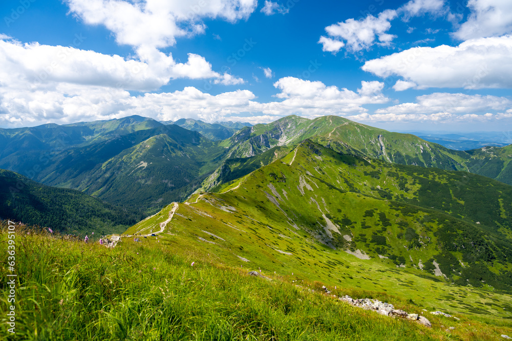 amazing view on Tatra mountains during summer in Poland and Slovakia