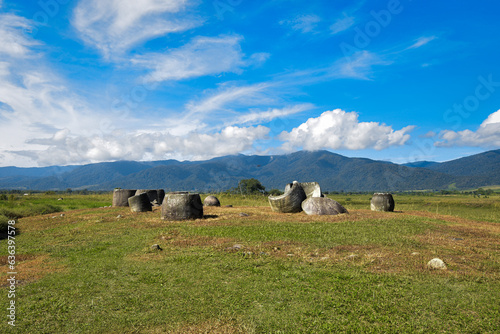 Pokekea megalithic site in Indonesia's Behoa Valley, Palu, Central Sulawesi.