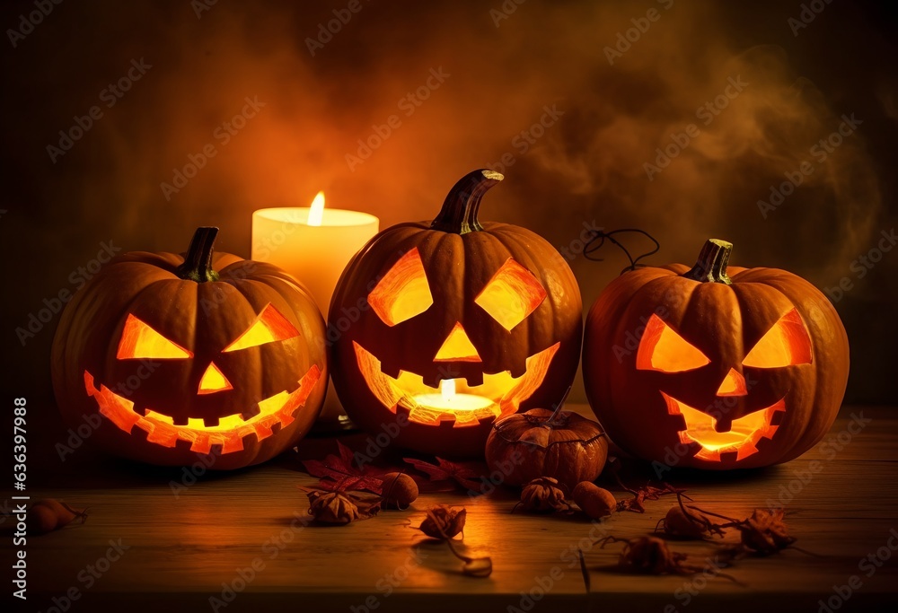 Halloween pumpkins, generative ai Halloween pumpkins, generative ai