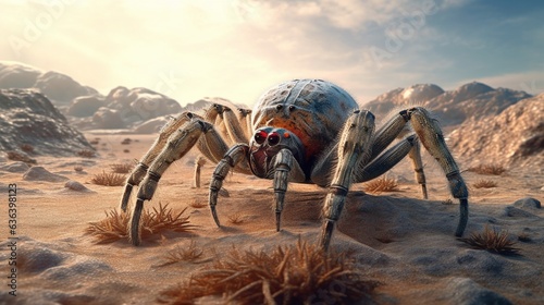 spider from another planet rendered in ultra realistic.Generative AI © shuvodesign