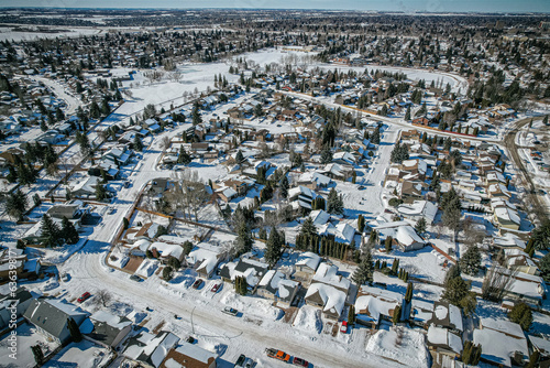 Mirror Reflections: Lakeview, Saskatoon, Saskatchewan Aerial Tapestry