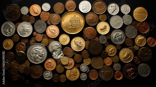 Image of various coins from around the world.