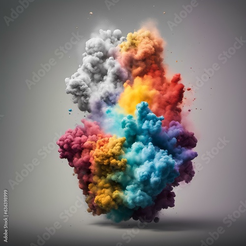 Colourful explosion. Generative AI
