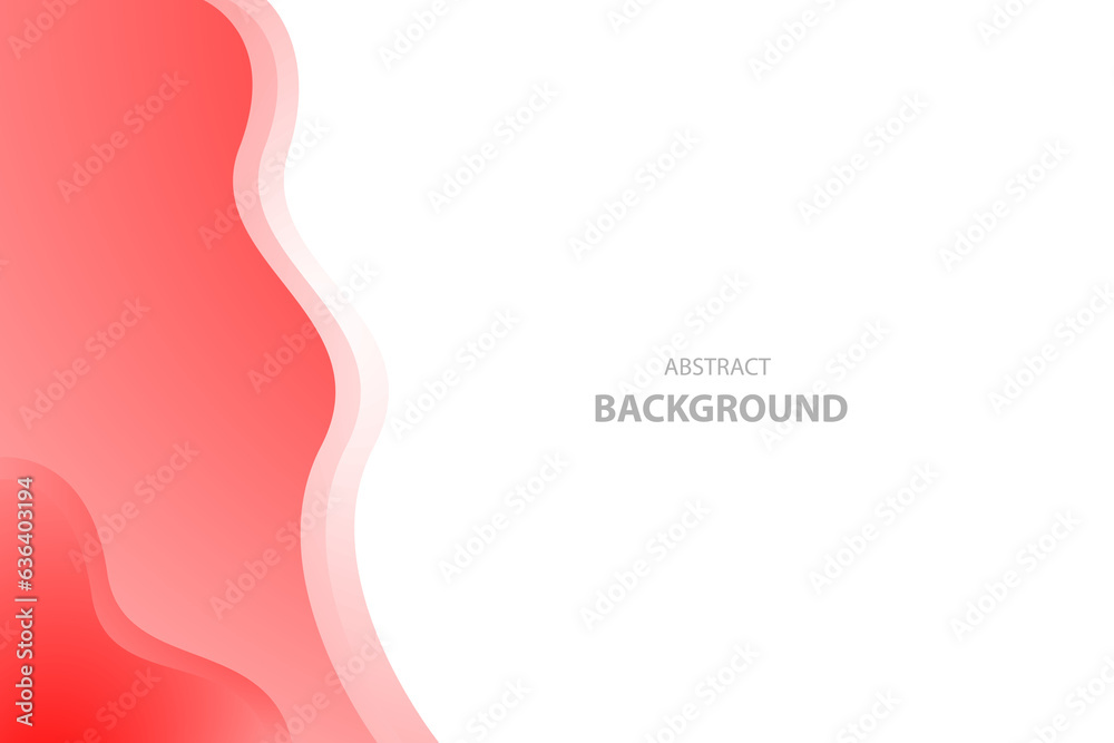 Red vector curve modern background with white space for text and message. concept design