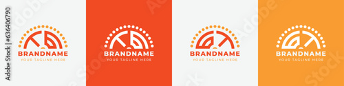 Letter GT and TG Sunrise  Logo Set, suitable for any business with GT or TG initials.