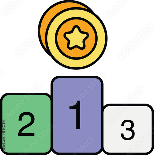 Win Color outline icons design style