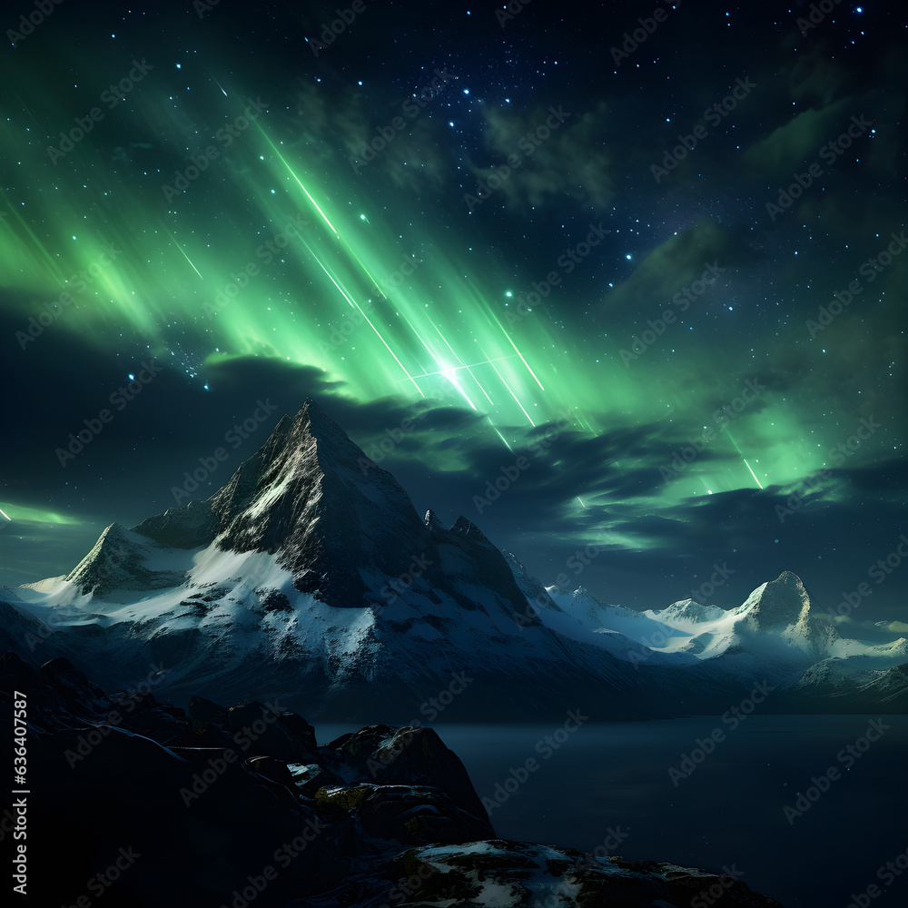 aurora over the mountains aurora over the mountains