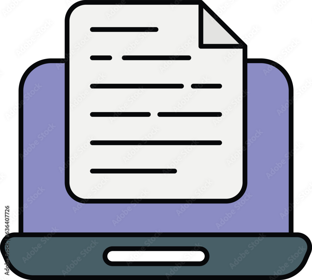 Online Assignment Color outline icons design style Online Assignment Color outline icons design style