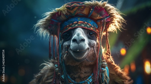 sloth llama shaman.Generative AI