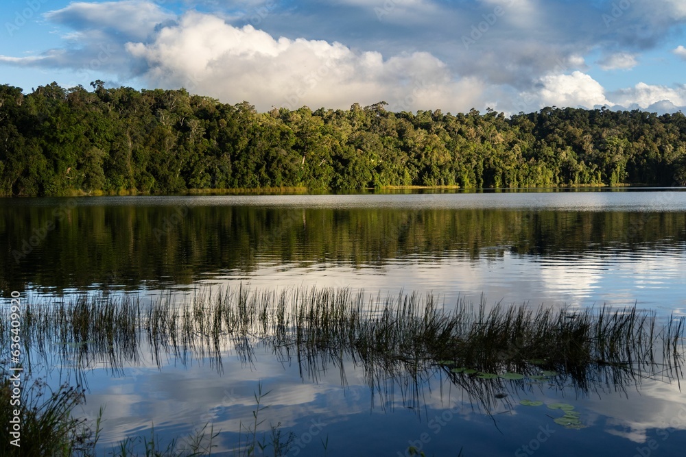 Picturesque scene of Lake Barrine in Atherton Table Lands, Queensland, Australia