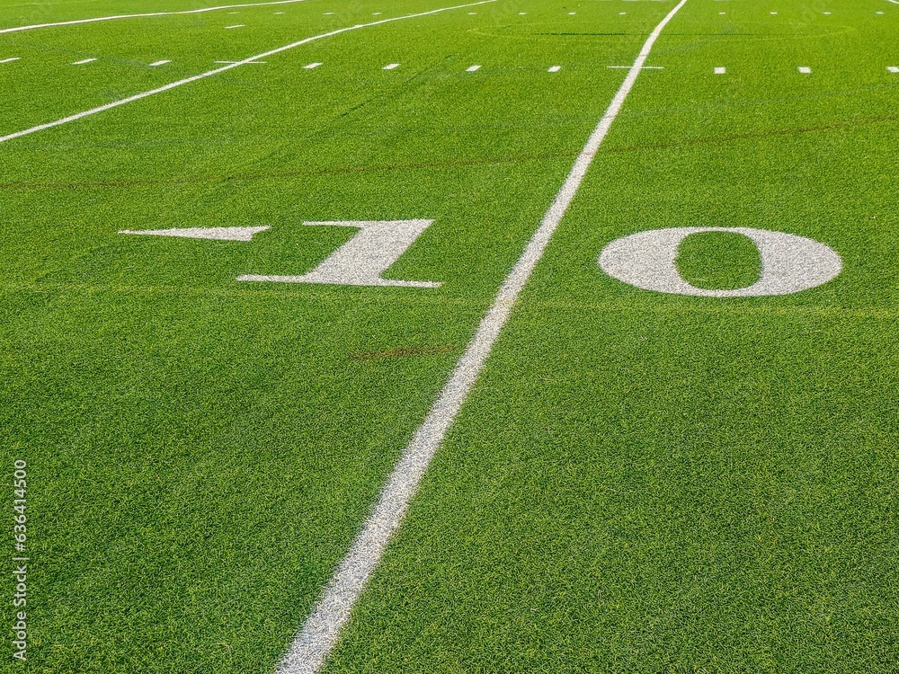 Yards sign of an American football field