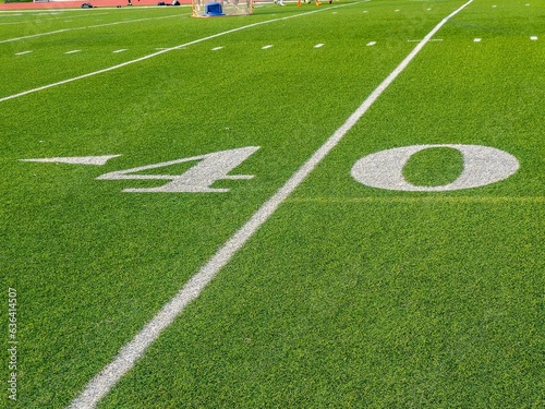 Yards sign of an American football field