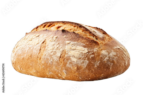 Close up of rustic_bread isolated on white background. Generative AI