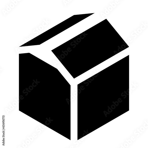 箱を表す塗りつぶしスタイルのアイコン