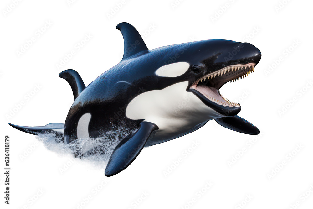 killer whale isolated on white background. Generative AI Stock Photo ...
