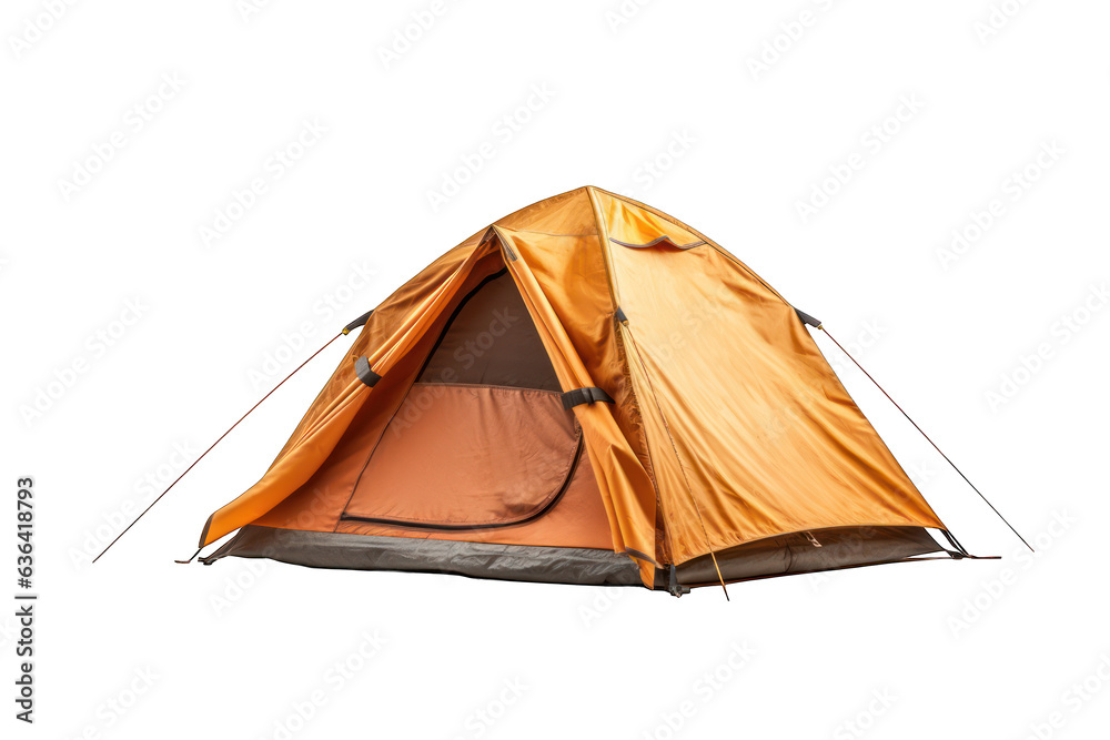 tourist tent isolated on white background. Generative AI
