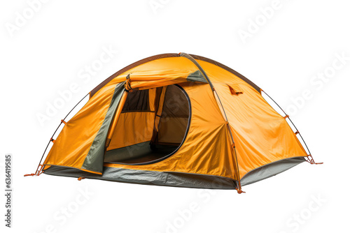 modern tourist tent isolated on white background. Generative AI