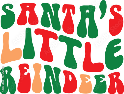 Santa's Little Reindeer Retro Svg Designs