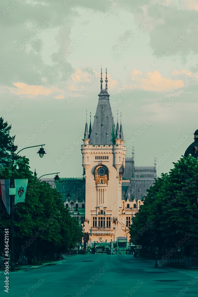 Of a grand cultural palace in Iasi, Romania