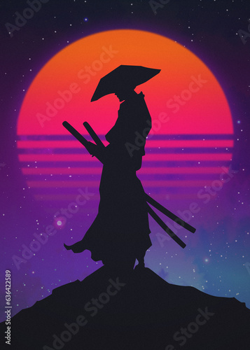 silhouette of a samurai