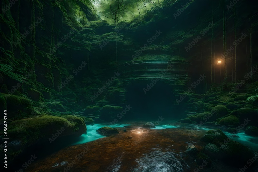 Fototapeta premium scene in the jungle