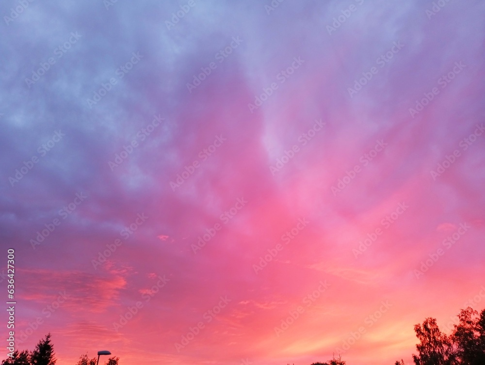 Sunset sky Finland 