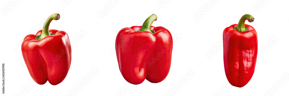 Close up isolate image of a red pepper