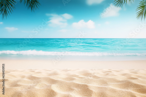 Tropical beach with sand