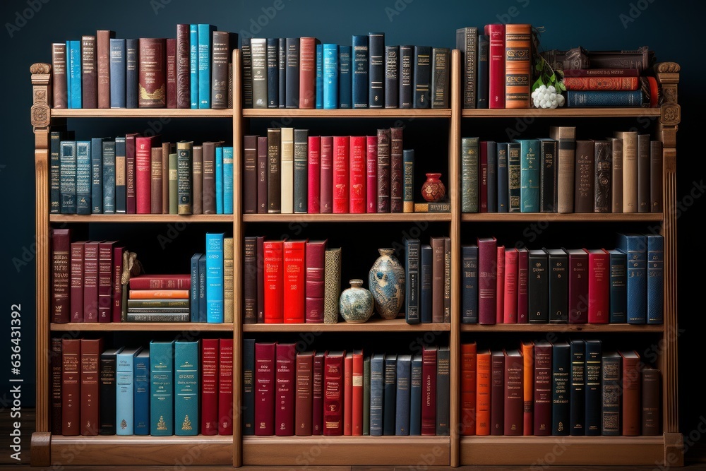 bookcase of a young college student bookcase of a young college student