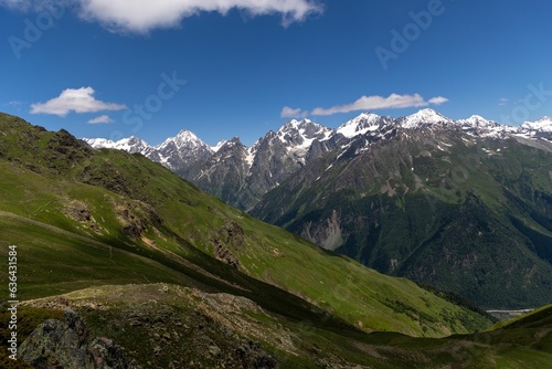 Scenic view of Chalaadi Trail in Georgia photo